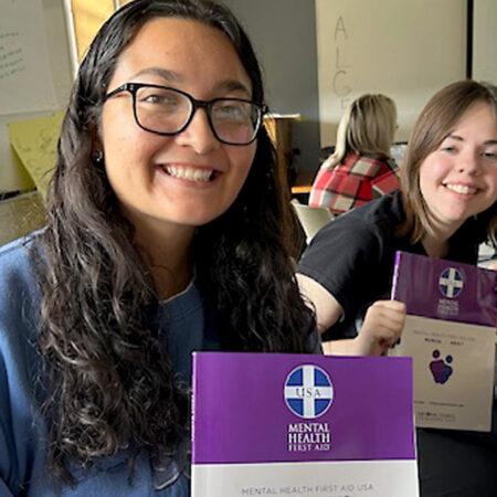St. Scholastica students participating in the Mental Health First Aid program.