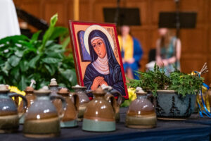 Photo of the oil lamps given out at Commencement Mass