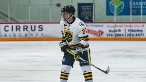 Danylo Sukhonos playing hockey