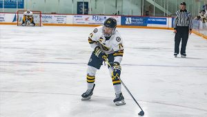 Filimon Ledziankou playing hockey