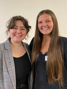 St. Scholastica SGA President Maddy Ploof and Vice President Makayla Pearson
