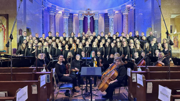 Group picture of student musicians at the O Holy Night concert.