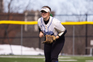 Junior Lauren Laviano pictured for Saints Softball