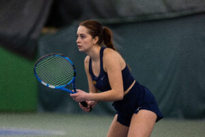 Senior Martina Garcia pictured for Saints Tennis