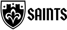 St. Scholastica Athletics black and white horizontal logo