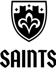 St. Scholastica Athletics black and white stacked logo
