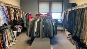 Photo of the St. Scholastica Career Services Professional Clothing Room