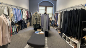 Photo of the St. Scholastica Career Services Professional Clothing Room