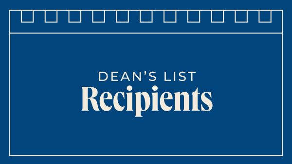 Dean's List Recipients graphic
