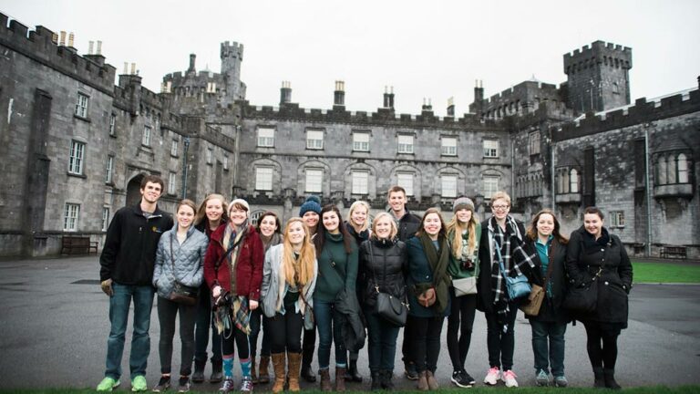 Students on an Education Abroad trip.