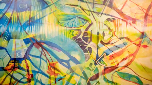 Artistic wall mural