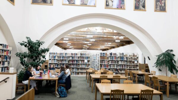 St. Scholastica library interior