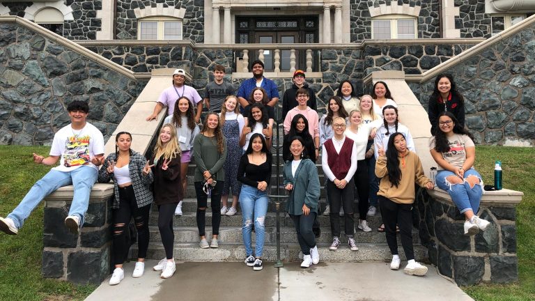 A group of students during the Multicultural Leadership Orientation.