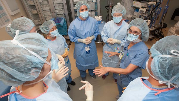 Physician Assistant scrub session with St. Scholastica students.