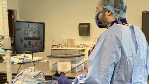 PA surgical procedure technique being done by a St. Scholastica student.