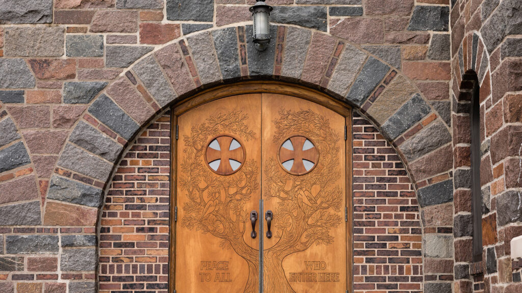 The St. Scholastica Peace Doors is a good representation of the College's values.