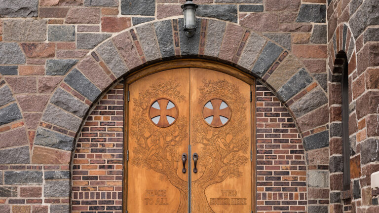 The St. Scholastica Peace Doors is a good representation of the College's values.