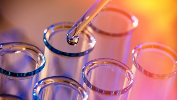 Research and tests being conducted in a lab.