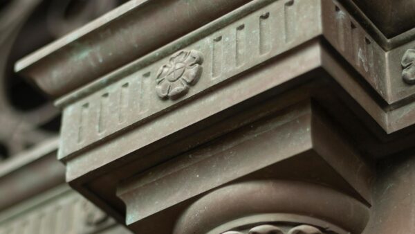 Pillar from St. Scholastica's historic Tower Hall.