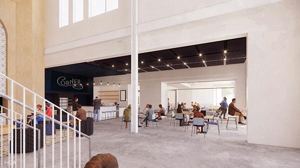 Student Center rendering of the Cafe.